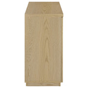 Tilbury 2-door Glass Front Accent Display Cabinet Light Oak