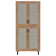 Teller 80-inch 4-door Tall Shoe Storage Cabinet Natural Oak