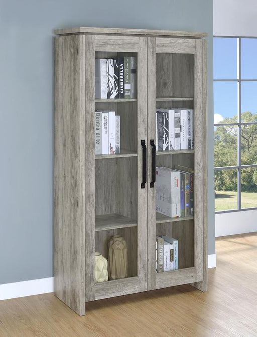 Alejo 2-door Engineered Wood Tall Cabinet Grey Driftwood Default Title