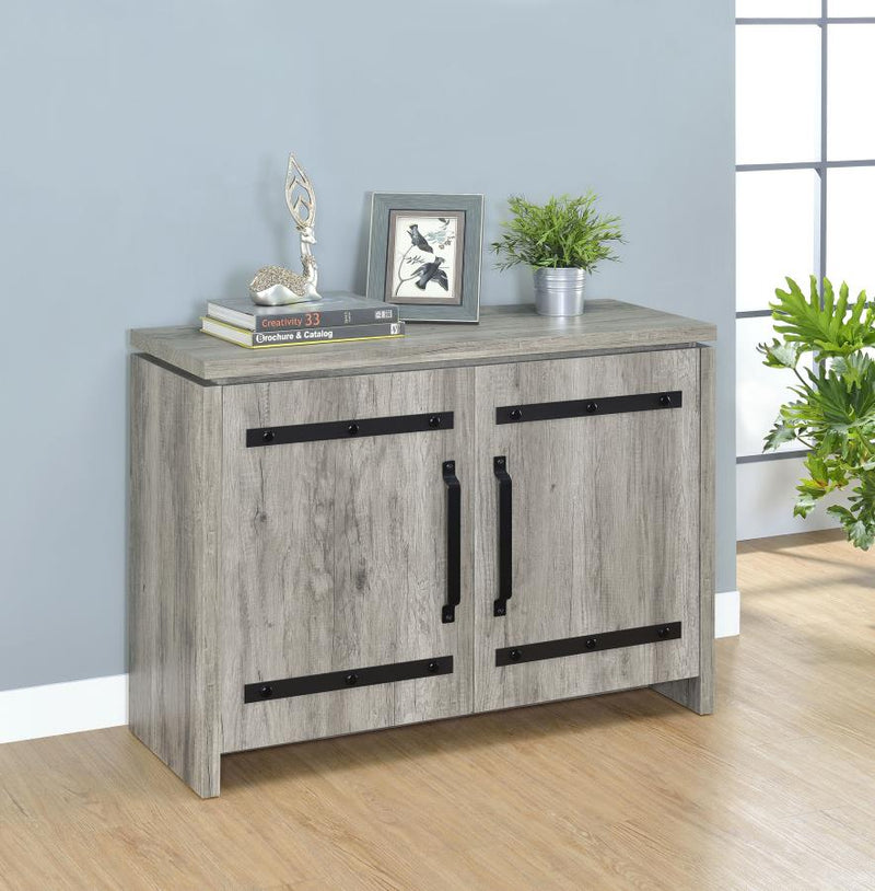 Enoch 2-door Engineered Wood Accent Cabinet Grey Driftwood Default Title