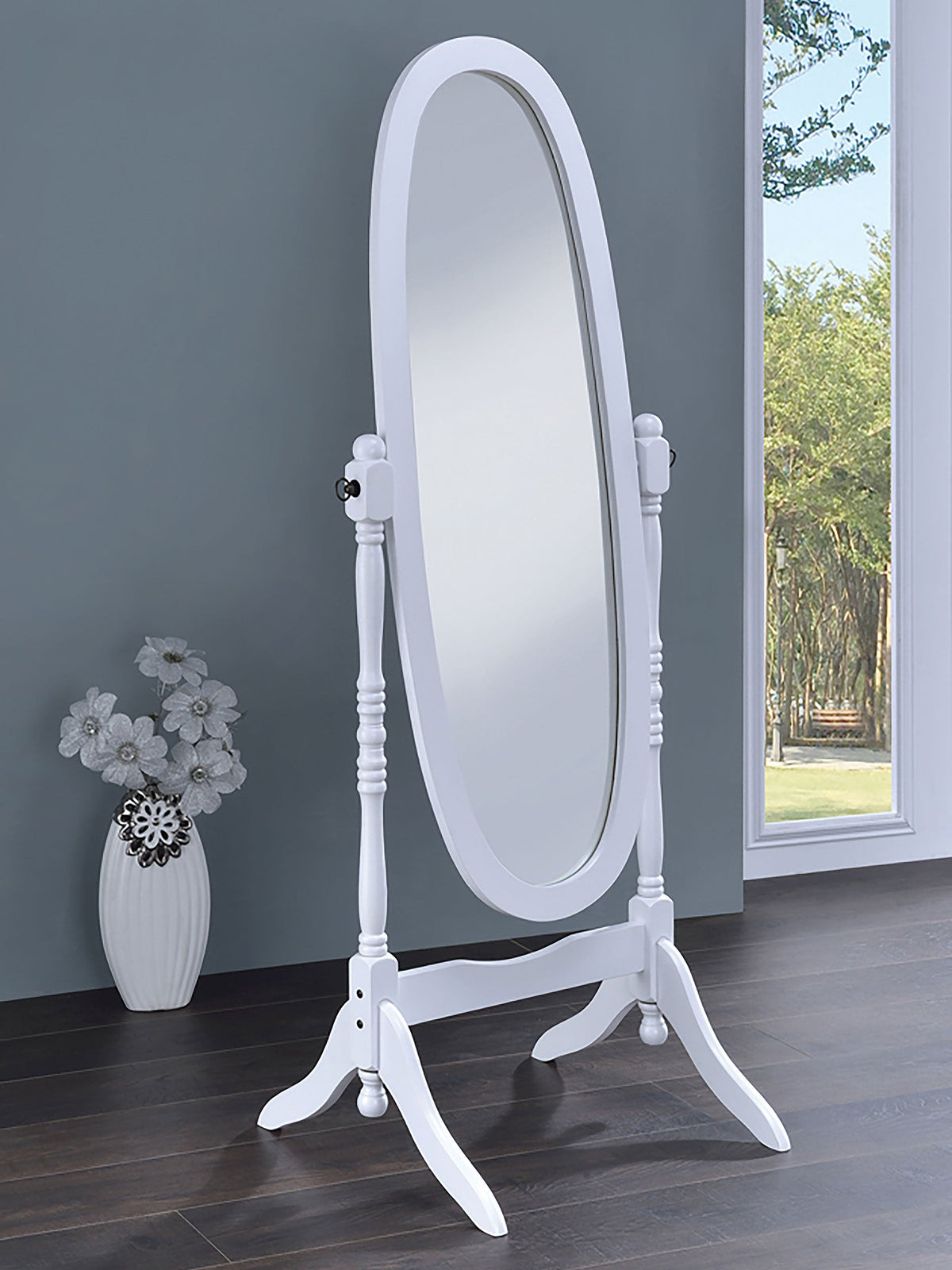 Foyet Wood Adjustable Full Length Cheval Mirror