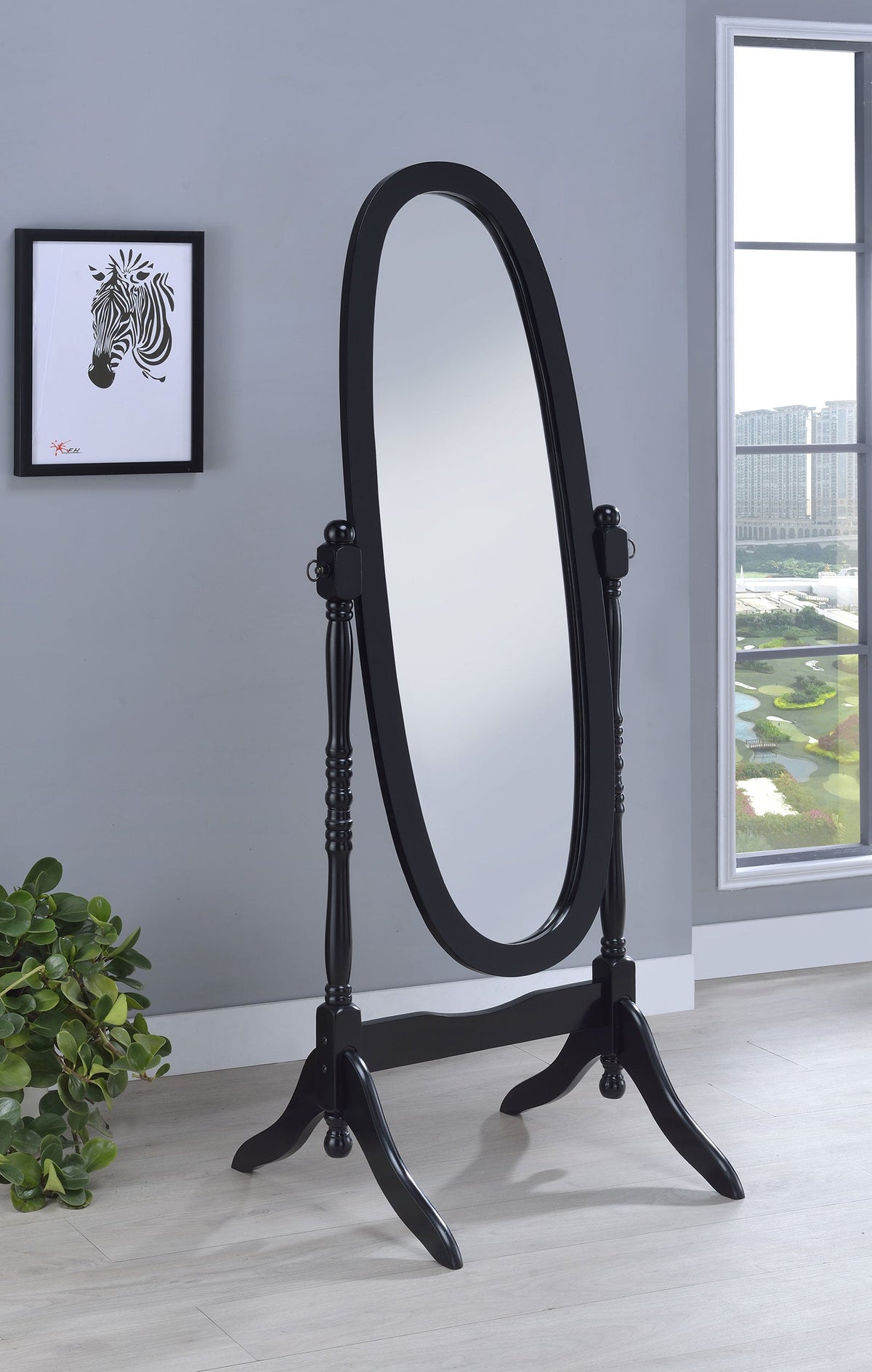 Foyet Wood Adjustable Full Length Cheval Mirror