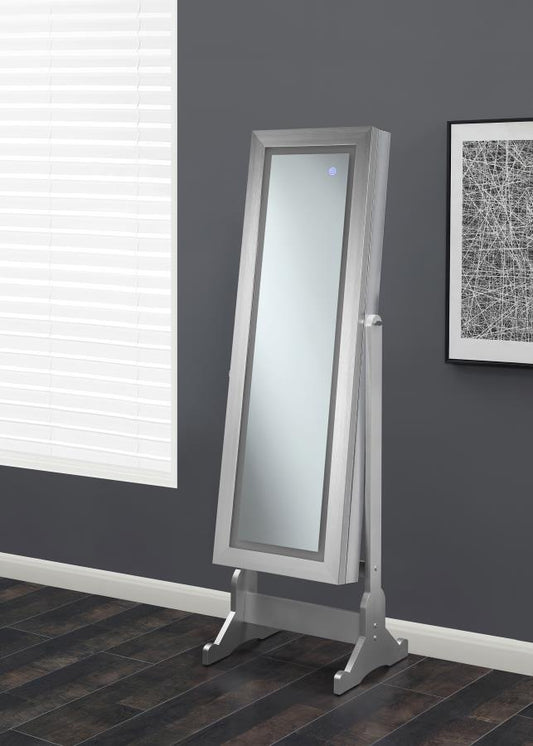 Moore Cheval Mirror with Jewelry Storage Silver Default Title