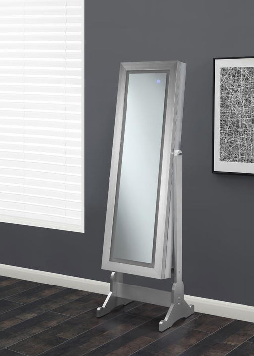 Moore Cheval Mirror with Jewelry Storage Silver Default Title