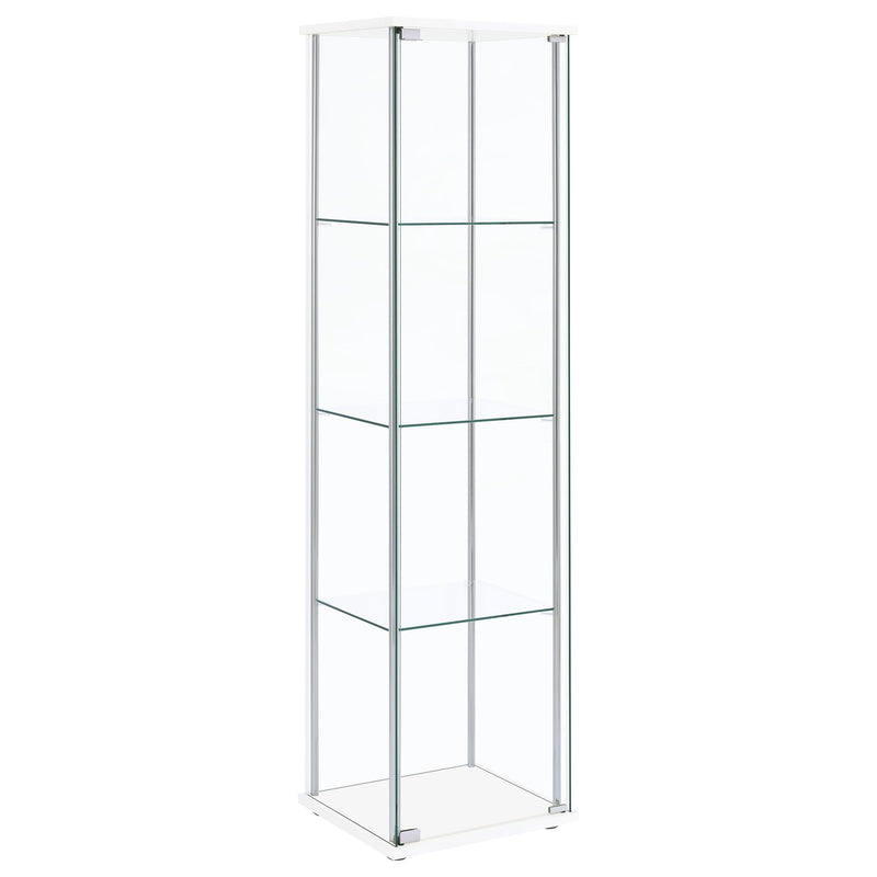 Bellatrix 4-shelf Clear Glass Curio Cabinet