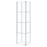 Bellatrix 4-shelf Clear Glass Curio Cabinet