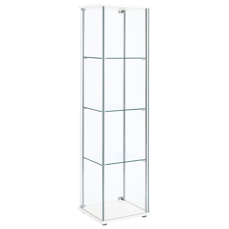 Bellatrix 4-shelf Clear Glass Curio Cabinet