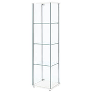Bellatrix 4-shelf Clear Glass Curio Cabinet