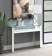 Edna Mirrored Console Table LED Lighting Silver Default Title
