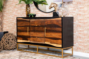 Zara 2-door 57-inch Wood Accent Storage Cabinet Black Walnut Default Title