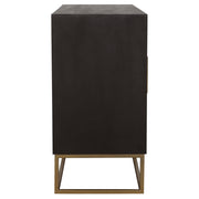 Zara 2-door 57-inch Wood Accent Storage Cabinet Black Walnut