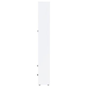 Hawthorne 4-shelf Glass Door Tall Cabinet with Drawers