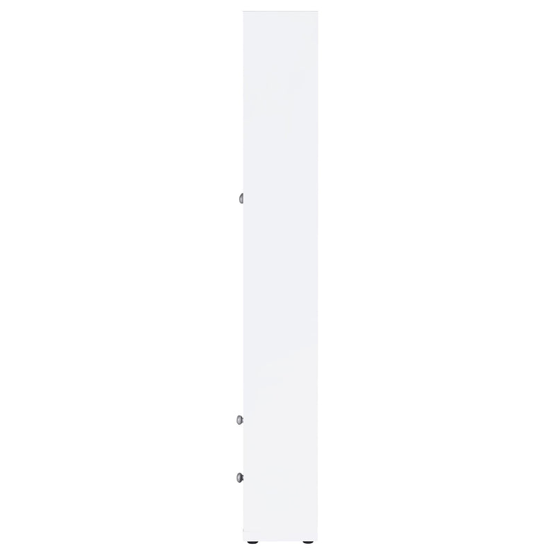 Hawthorne 4-shelf Glass Door Tall Cabinet with Drawers