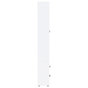Hawthorne 4-shelf Glass Door Tall Cabinet with Drawers