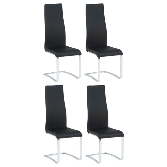 Montclair Upholstered Dining Side Chair Black (Set of 4)