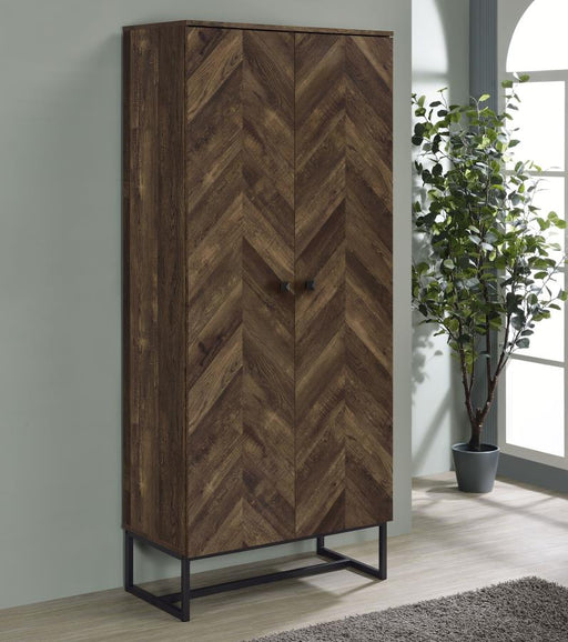 Carolyn 2-door Engineered Wood Accent Cabinet Rustic Oak Default Title
