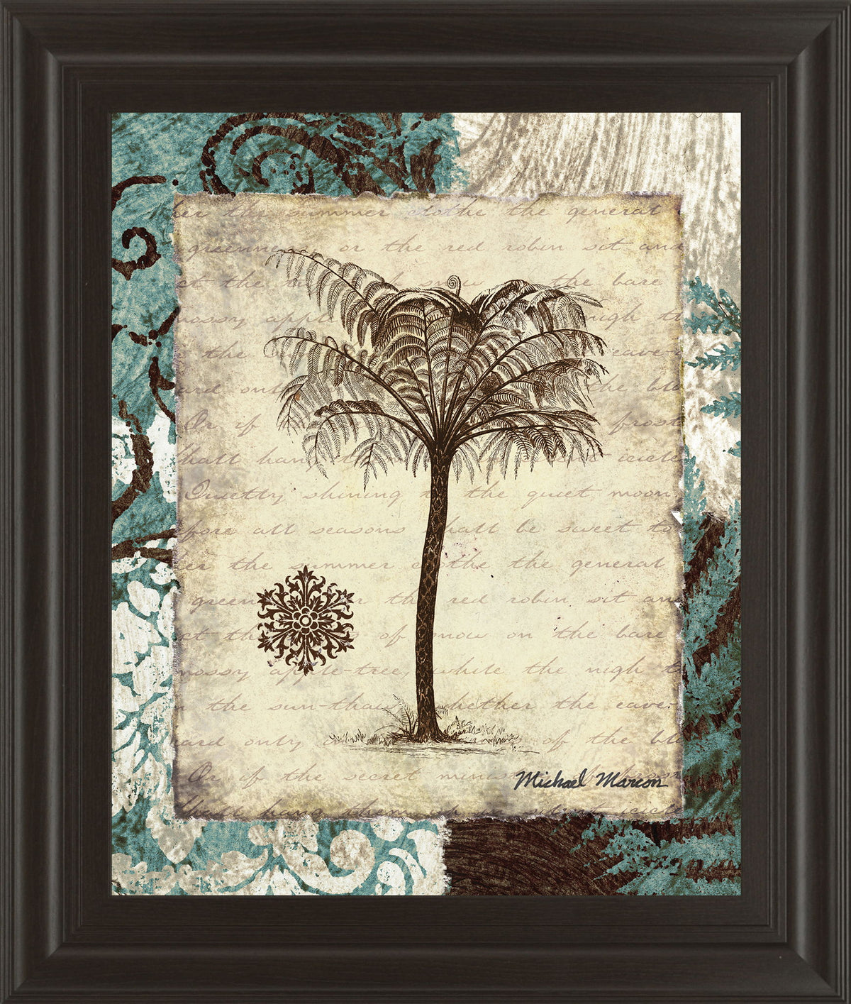 Secret Fern IV By Michael Marcon - Framed Print Wall Art - Beige