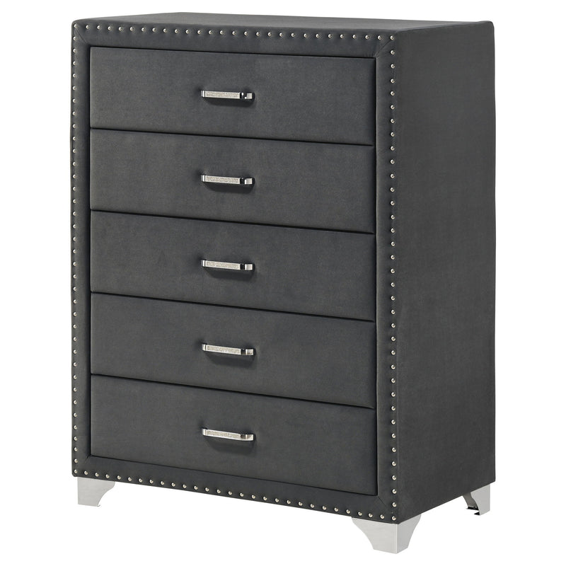 Melody 5-drawer Bedroom Chest Grey
