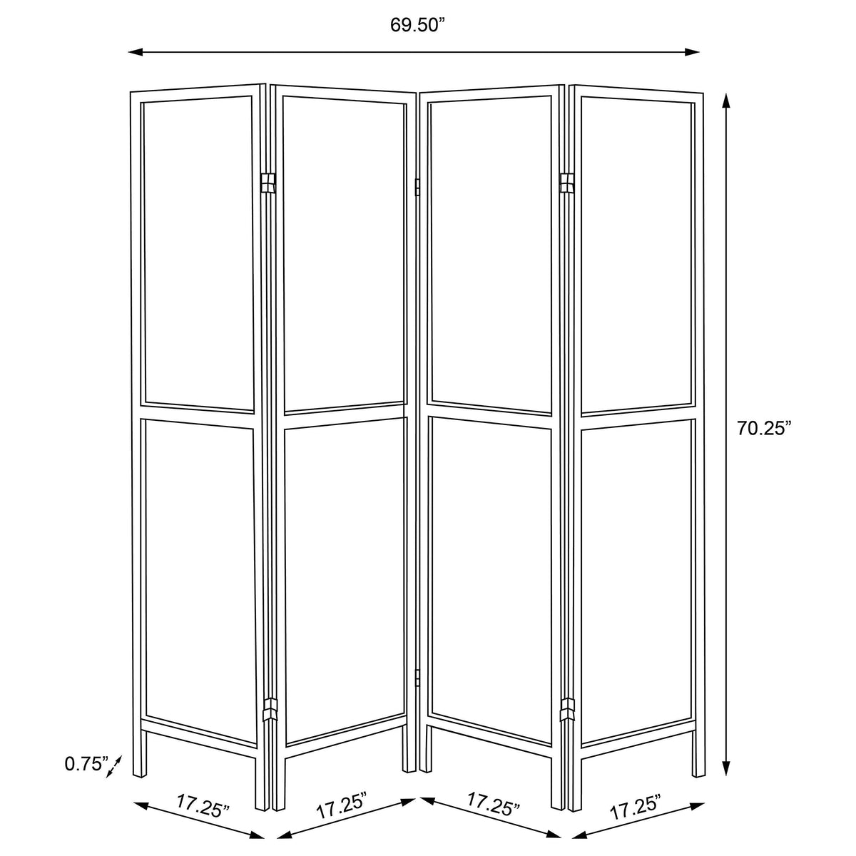 Mattison 4-Panel Room Divider Folding Shoji Screen