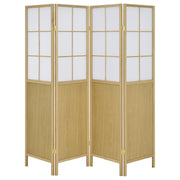 Edwards 4-Panel Room Divider Folding Shoji Screen Natural