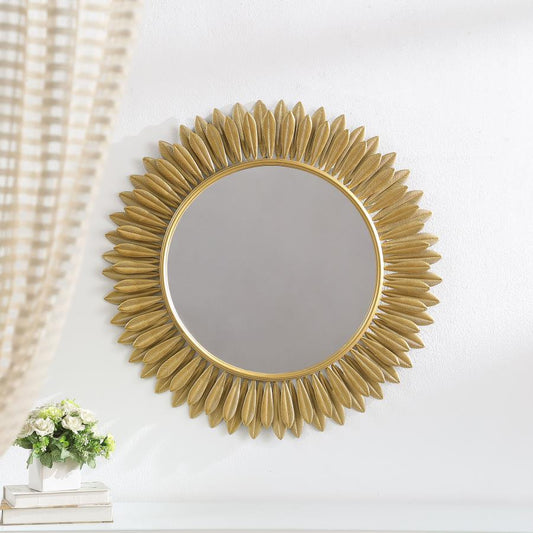Tuscany 35 x 35 Inch Sunburst Wall Mirror Gold Default Title