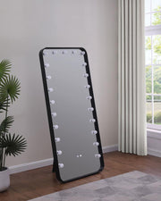 Canton 32 x 71 Inch LED Standing Mirror with Speakers Black Default Title