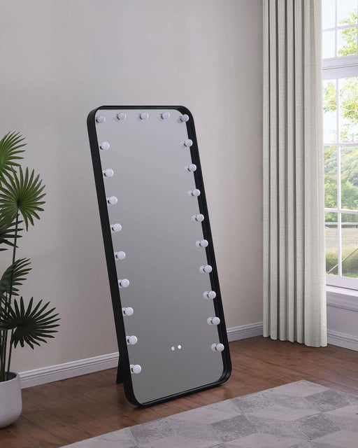 Canton 32 x 71 Inch LED Standing Mirror with Speakers Black Default Title