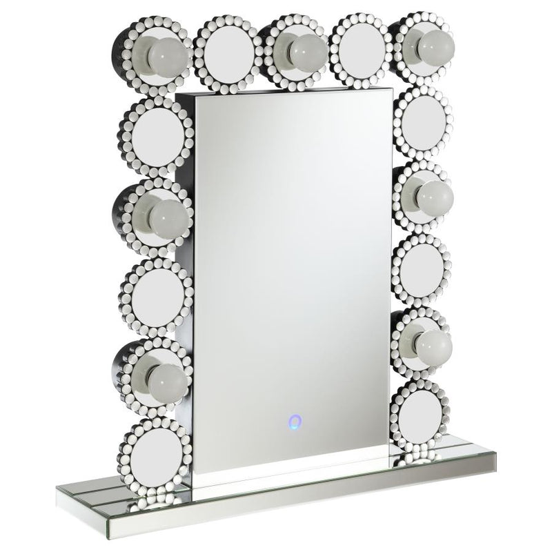 Aghes Vanity Mirror with Lighting Silver Default Title
