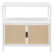 Amherst 2-door Radio Weave Cane Metal Accent Cabinet