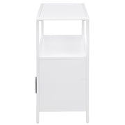 Amherst 2-door Radio Weave Cane Metal Accent Cabinet