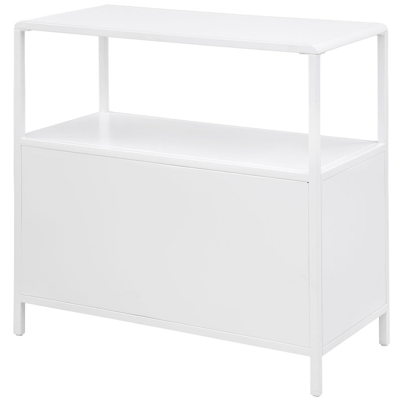 Amherst 2-door Radio Weave Cane Metal Accent Cabinet