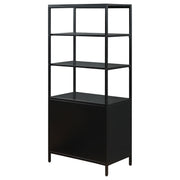 Amherst 3-shelf Radio Weave Cane Metal Accent Cabinet