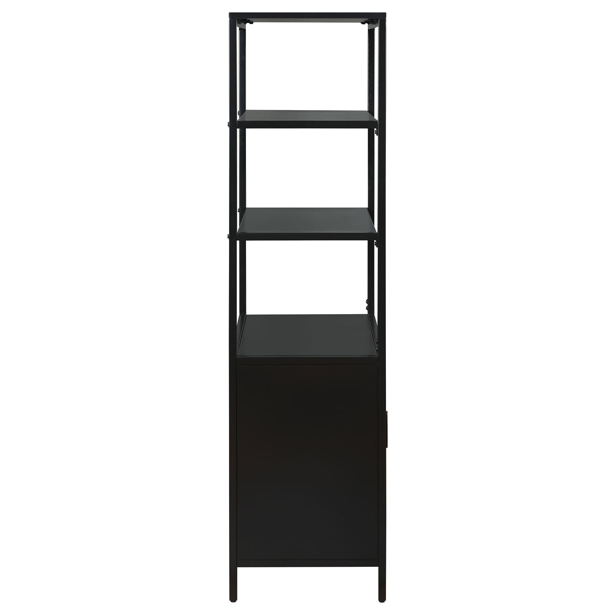 Amherst 3-shelf Radio Weave Cane Metal Accent Cabinet