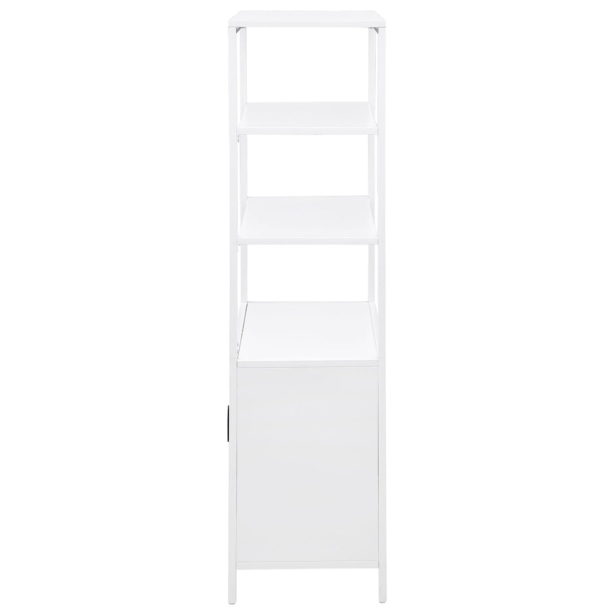 Amherst 3-shelf Radio Weave Cane Metal Accent Cabinet