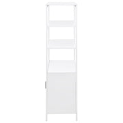 Amherst 3-shelf Radio Weave Cane Metal Accent Cabinet