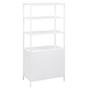 Amherst 3-shelf Radio Weave Cane Metal Accent Cabinet