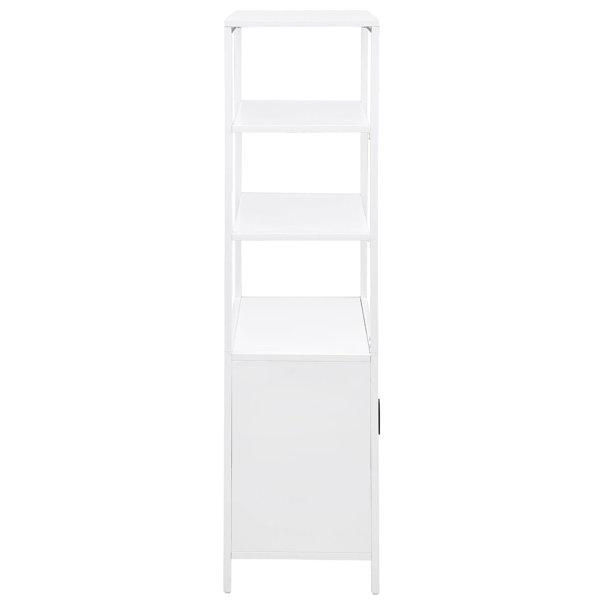 Amherst 3-shelf Radio Weave Cane Metal Accent Cabinet