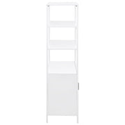 Amherst 3-shelf Radio Weave Cane Metal Accent Cabinet
