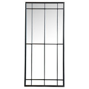 Annetta 24 x 52 Inch Window Pane Wall Mirror Black
