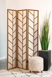 Mila 3-Panel Room Divider Folding Shoji Screen Walnut Default Title