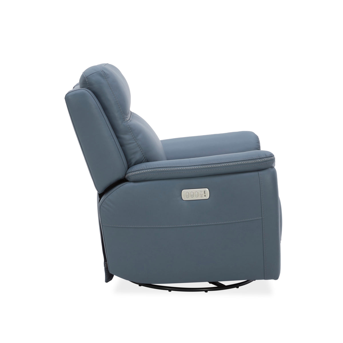 Flexsteel Sawyer Swivel Glider with Power Headrest, Lumbar, Heat & Massage