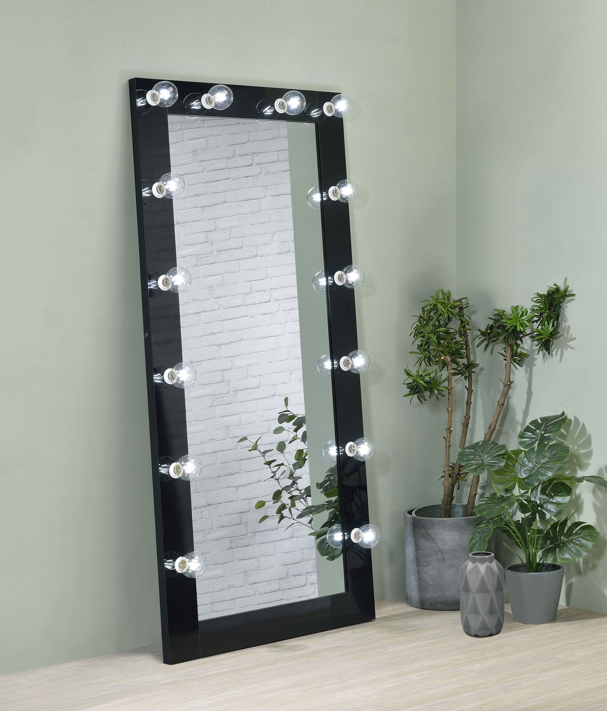 Zayan 32 x 71 Inch Floor Mirror LED ing Gloss