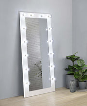 Zayan 32 x 71 Inch Floor Mirror LED ing Gloss White High Gloss