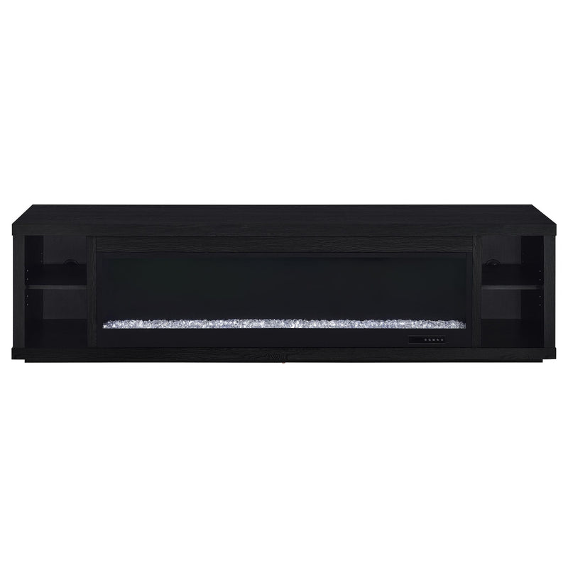 Deiter 79-inch TV Stand Fireplace Media Console Black