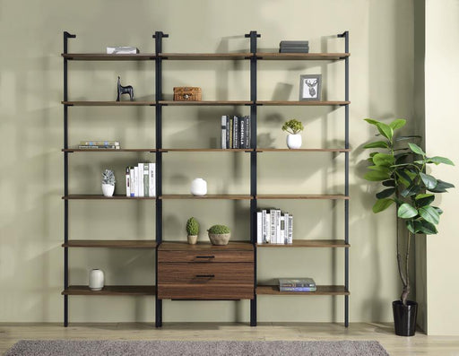 Owens 3-piece 96-inch Wall Mounted Bookshelf Set Walnut Default Title