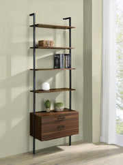 Owens 96-inch 4-shelf Storage Wall Bookshelf Walnut Default Title
