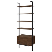 Owens 96-inch 4-shelf Storage Wall Bookshelf Walnut