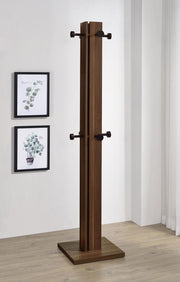 Rikkie Engineered Wood Coat Rack Walnut Default Title