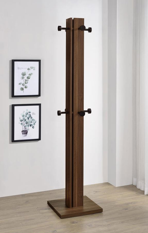 Rikkie Engineered Wood Coat Rack Walnut Default Title