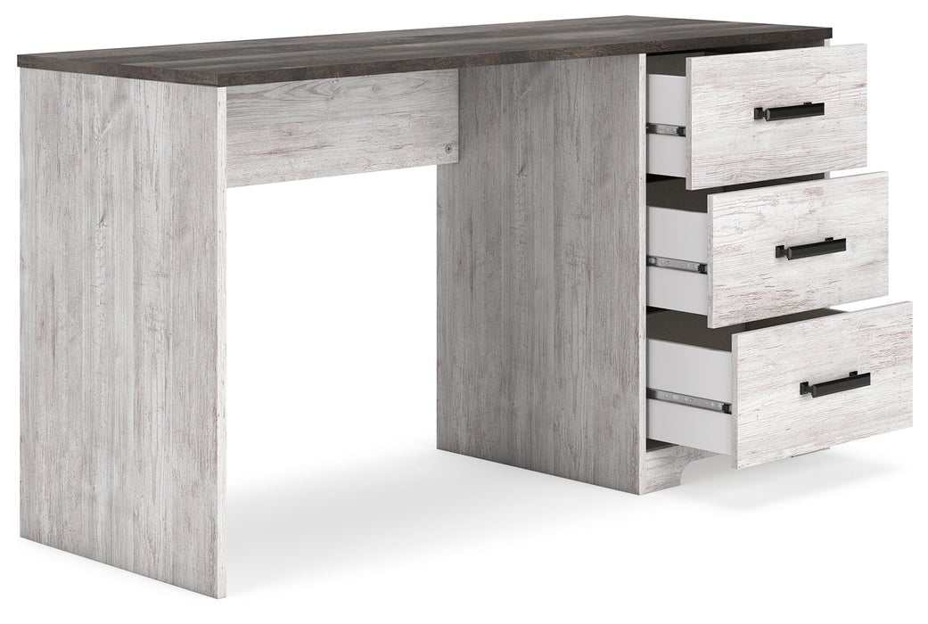 Shawburn - White / Dark Charcoal Gray - Home Office Desk